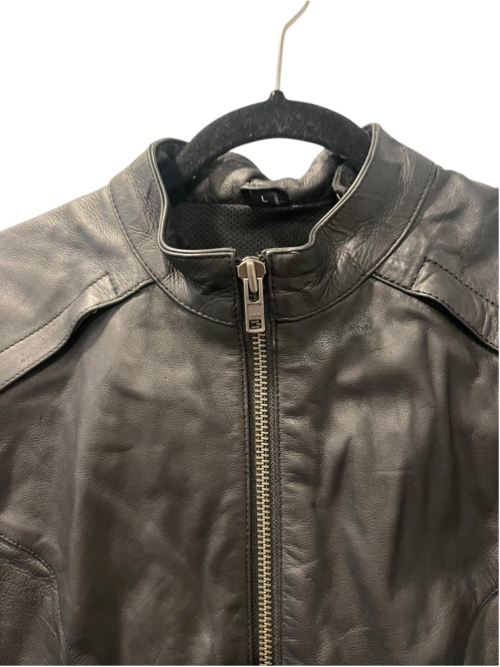 Milwaukee Leather Women's Jacket L Black Purple Embroidered Winged Motorcycle - Picture 9 of 13